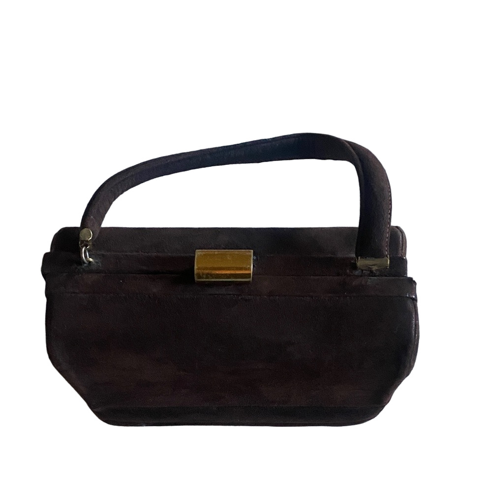 Vintage Brown Suede Handbag